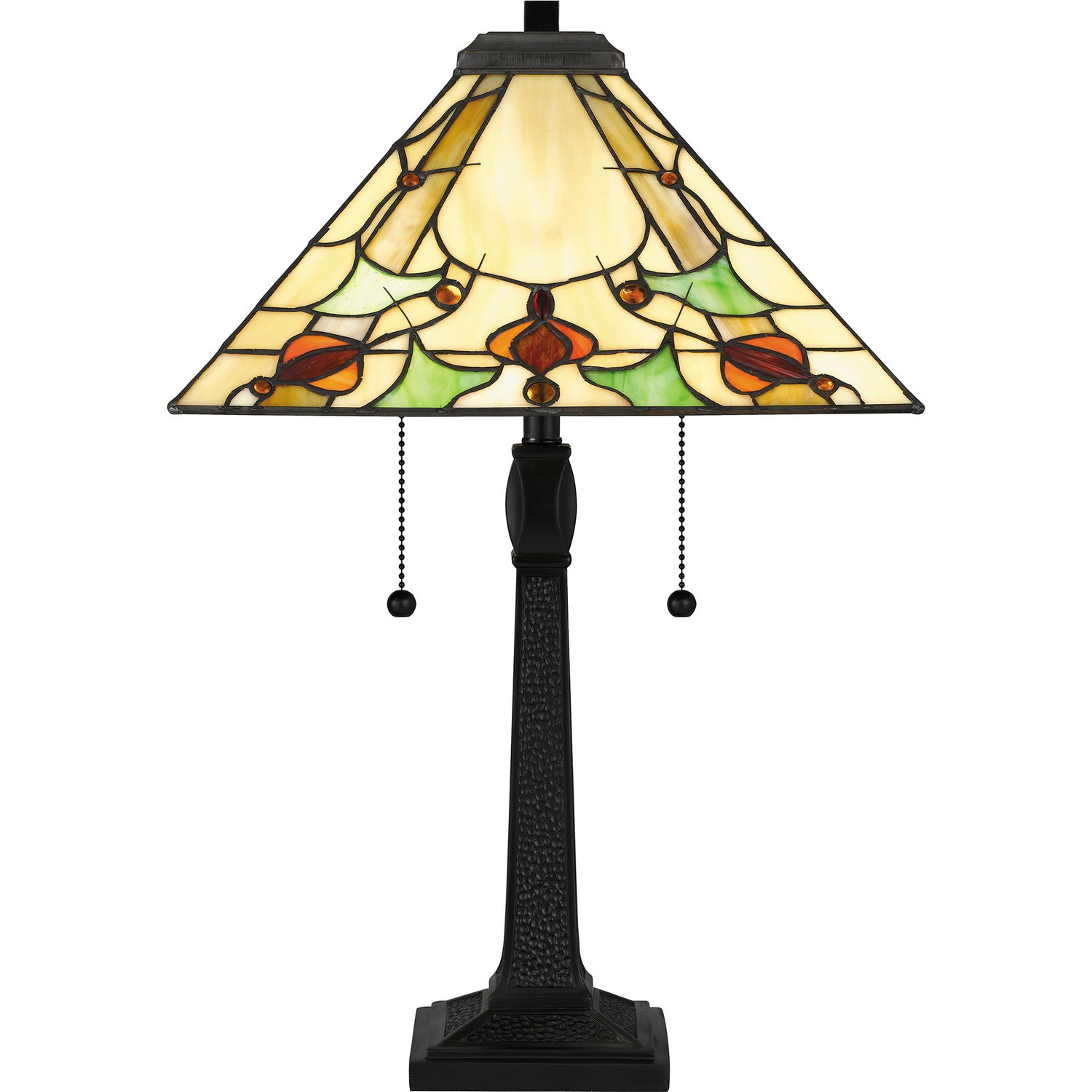Quoizel - TF5623MBK - Two Light Table Lamp - Tiffany - Matte Black