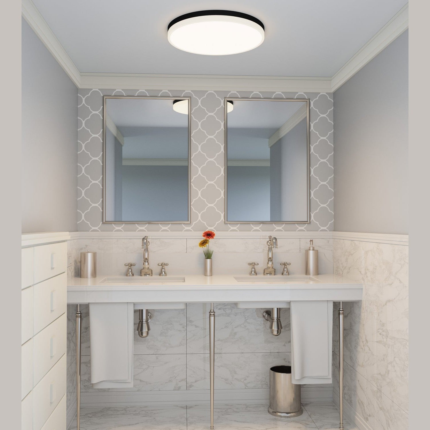 Quoizel - WLN1620MBKW - LED Flush Mount - Weldin - Matte Black White