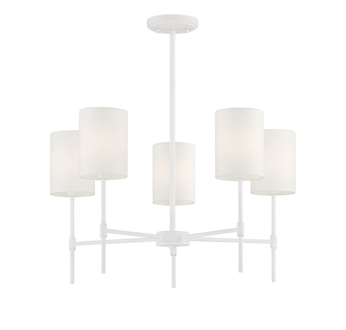 Meridian - M10067BQW - Five Light Chandelier - Bisque White
