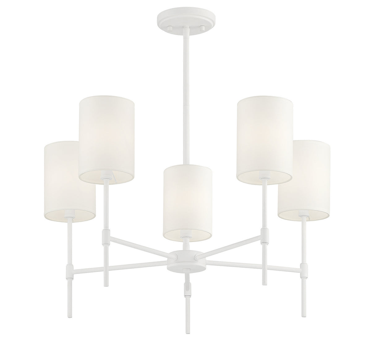 Meridian - M10067BQW - Five Light Chandelier - Bisque White