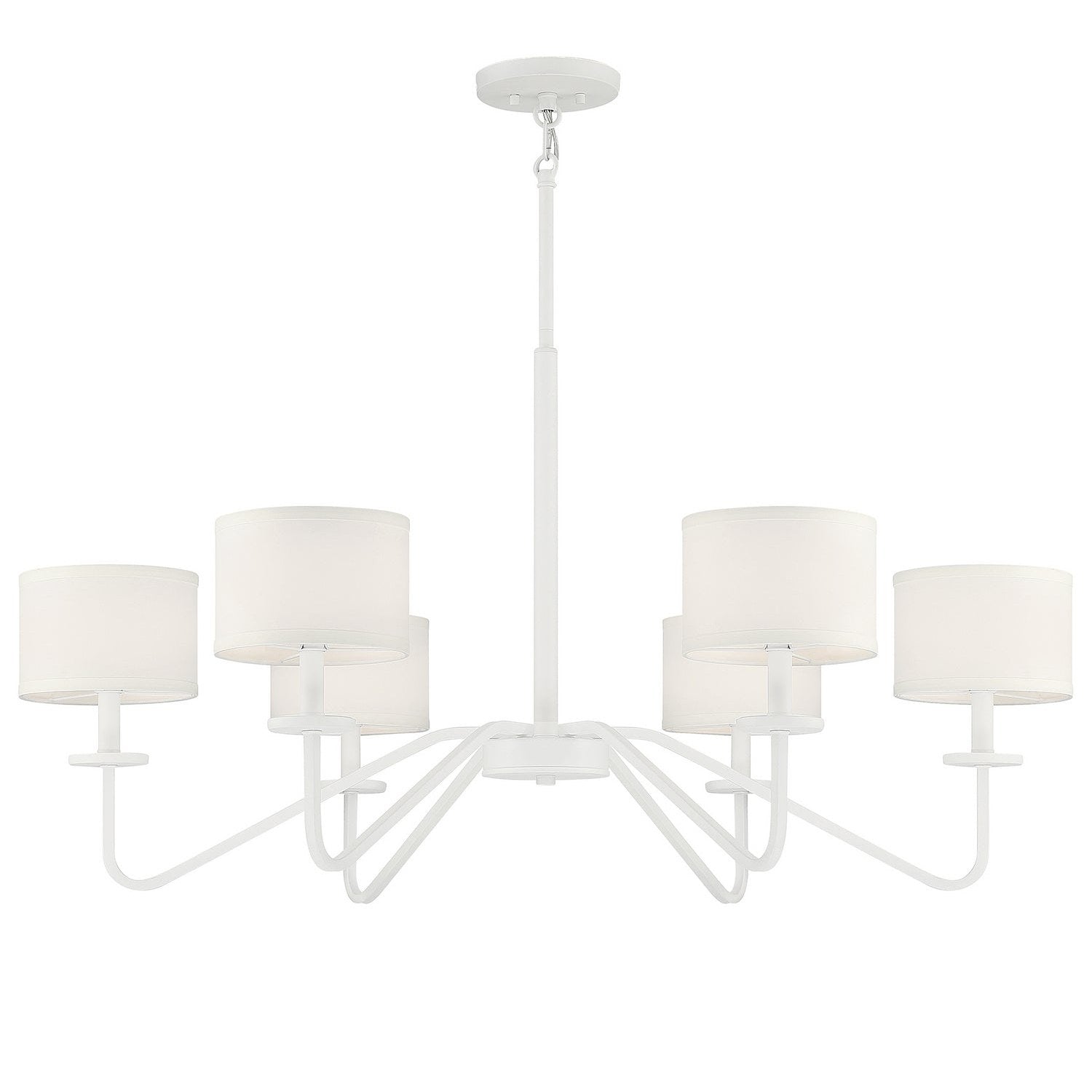 Meridian - M10092BQW - Six Light Chandelier - Bisque White