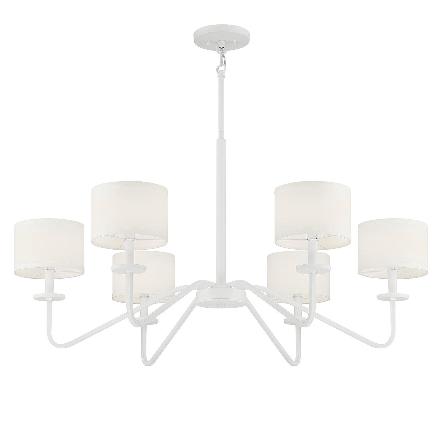 Meridian - M10092BQW - Six Light Chandelier - Bisque White