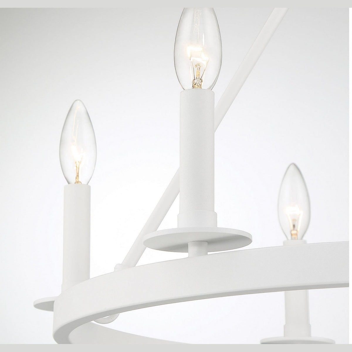 Meridian - M10093BQW - Six Light Chandelier - Bisque White