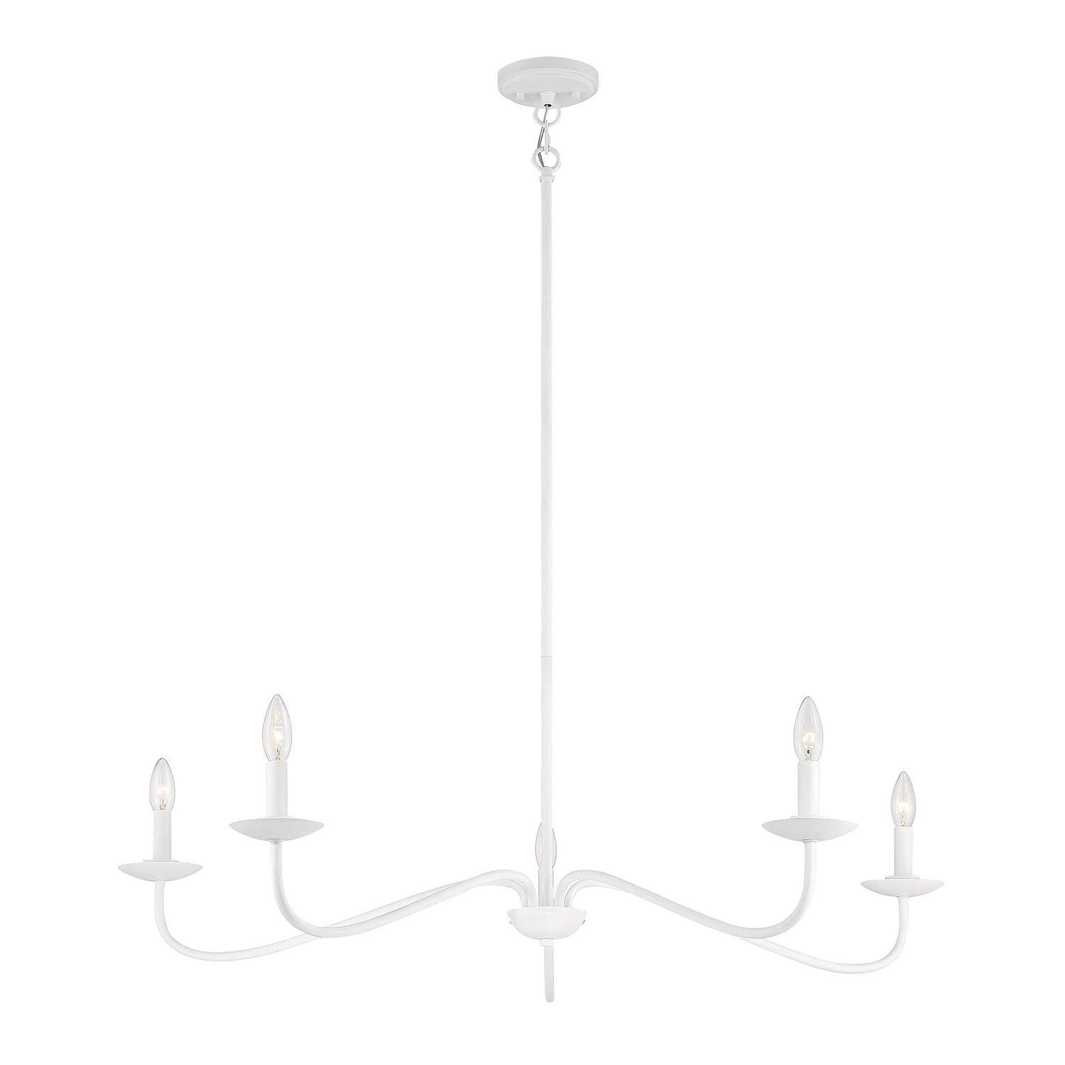 Meridian - M10085BQW - Five Light Chandelier - Bisque White