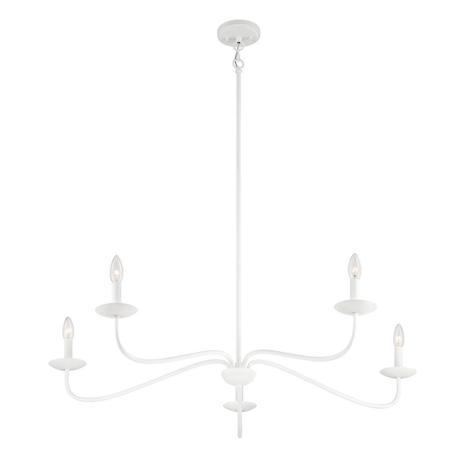 Meridian - M10085BQW - Five Light Chandelier - Bisque White