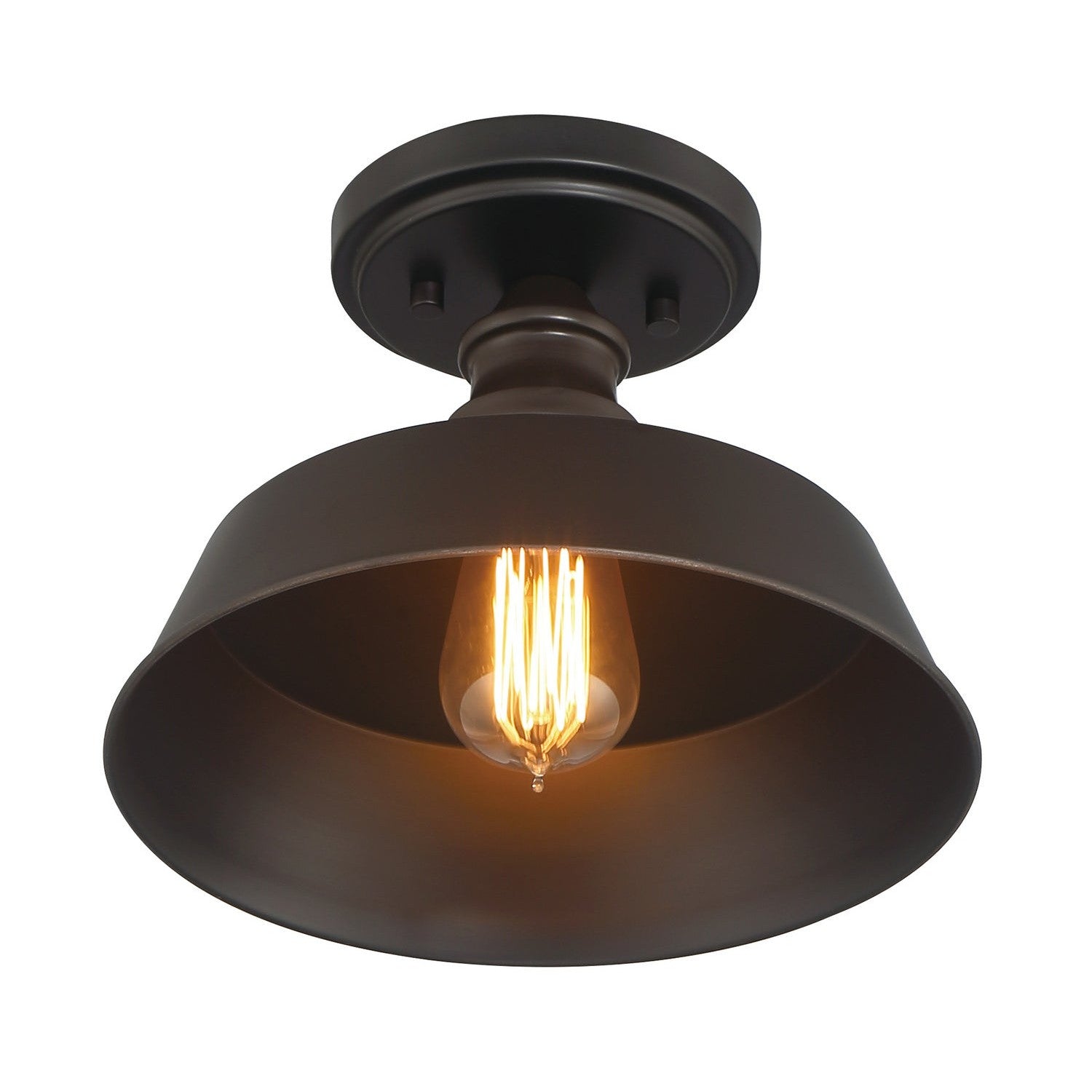 Meridian - M60068ORB - One Light Semi-Flush Mount - Oil Rubbed Bronze