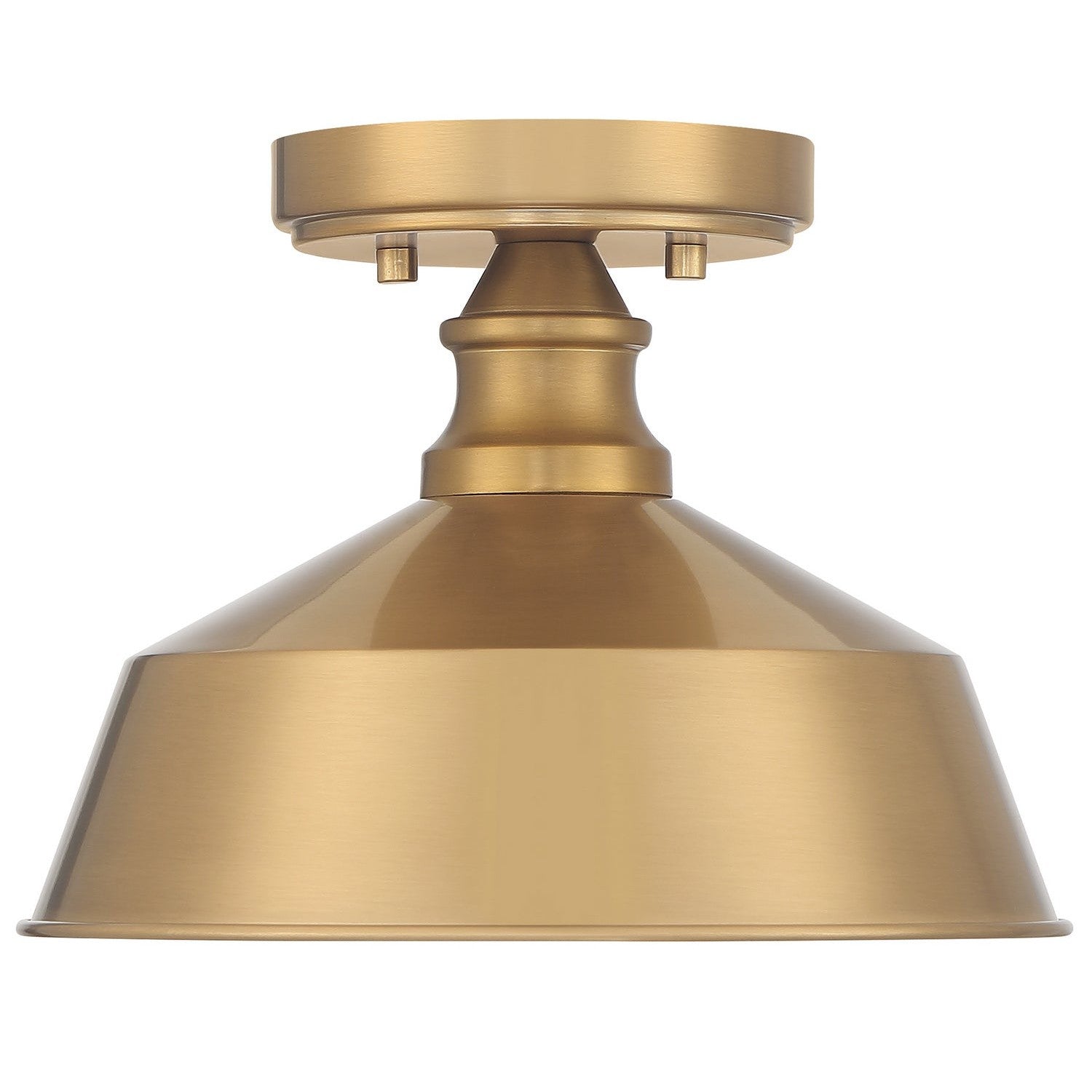Meridian - M60068NB - One Light Semi-Flush Mount - Natural Brass