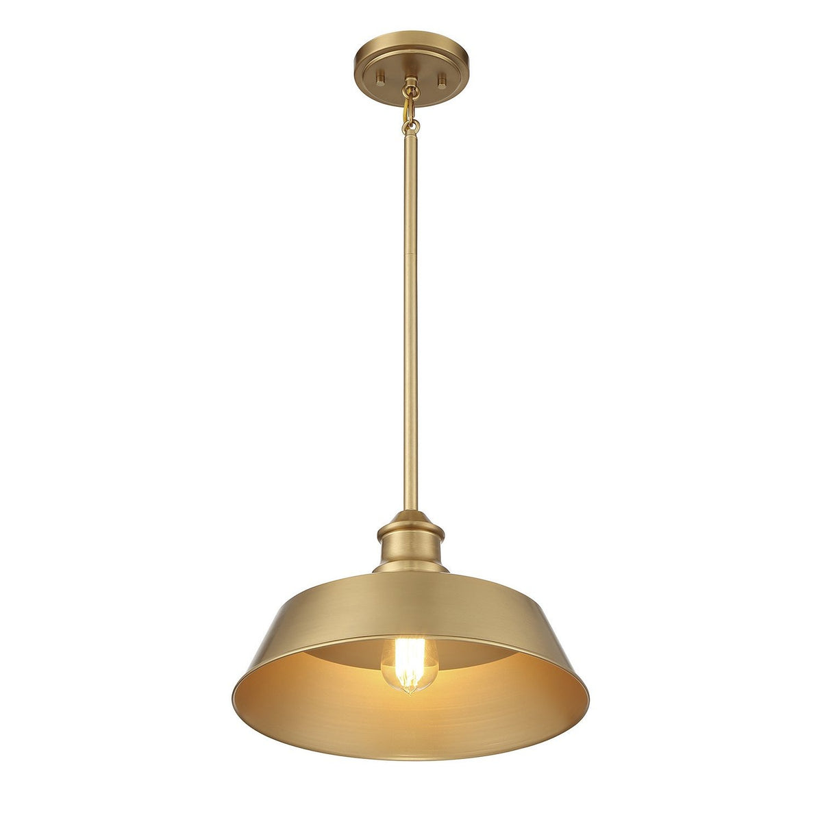 Meridian - M7021NB - One Light Pendant - Natural Brass