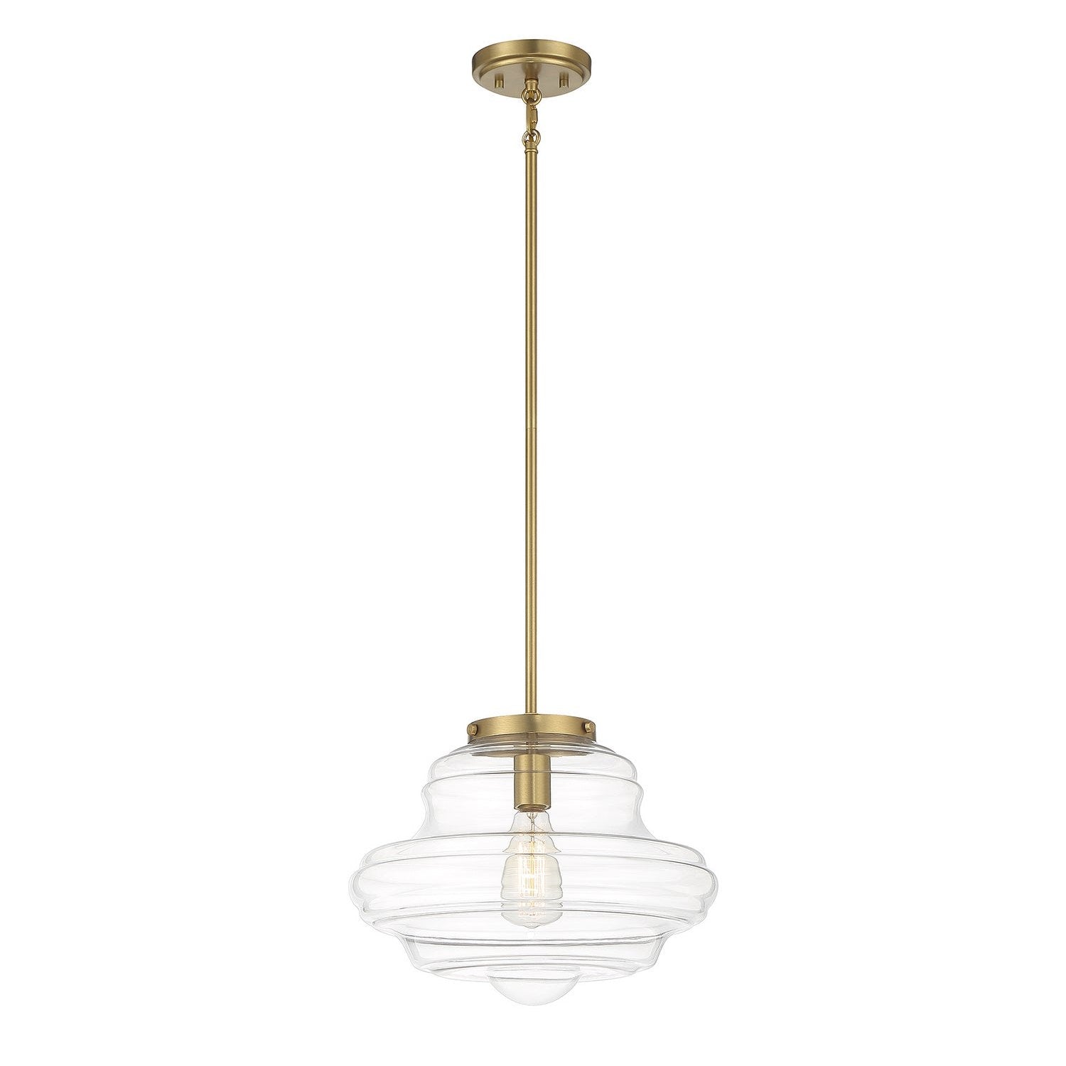 Meridian - M7022NB - One Light Pendant - Natural Brass
