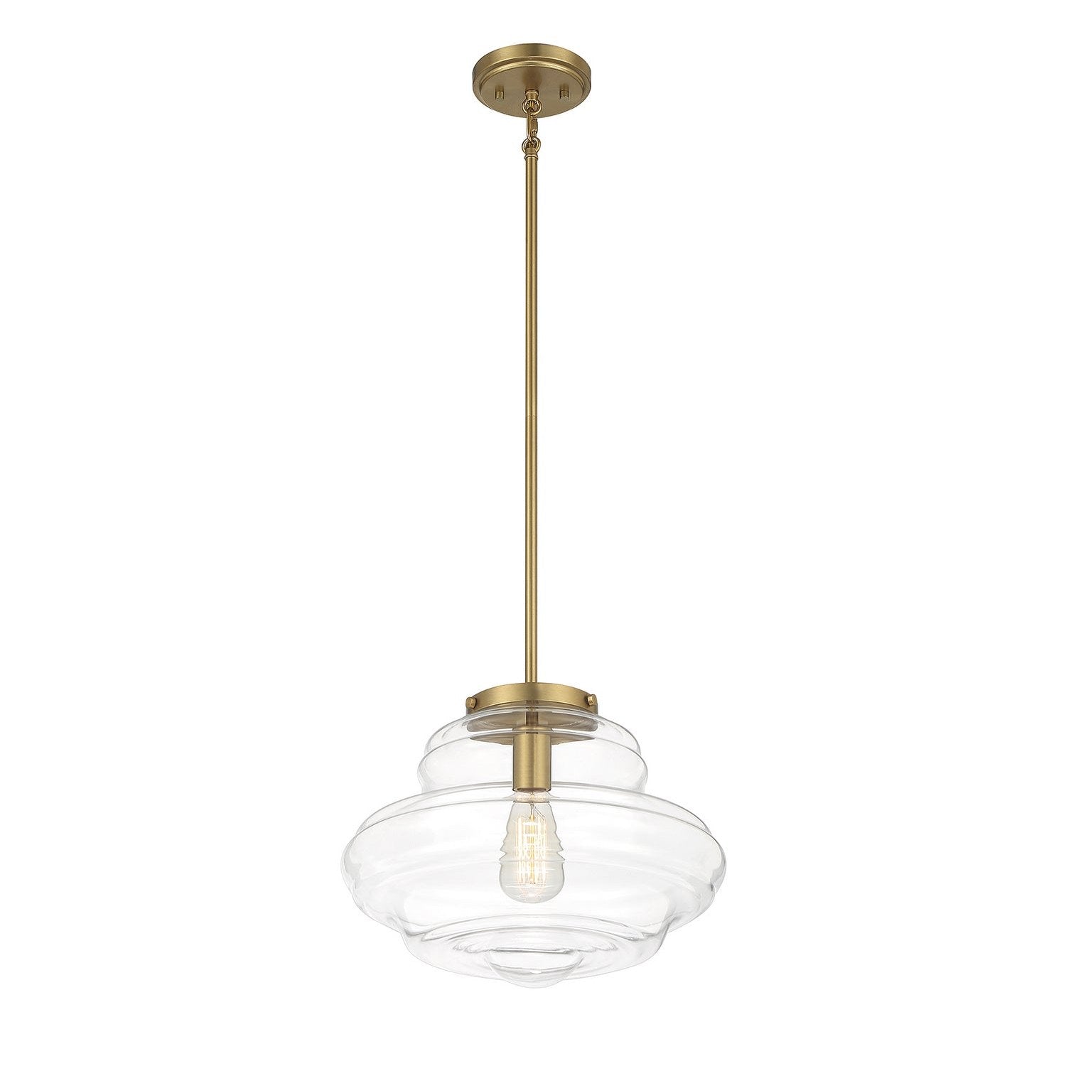 Meridian - M7022NB - One Light Pendant - Natural Brass