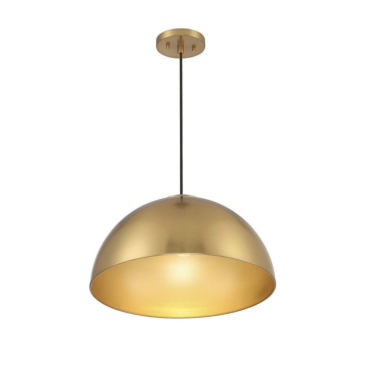 Meridian - M7024NB - One Light Pendant - Natural Brass