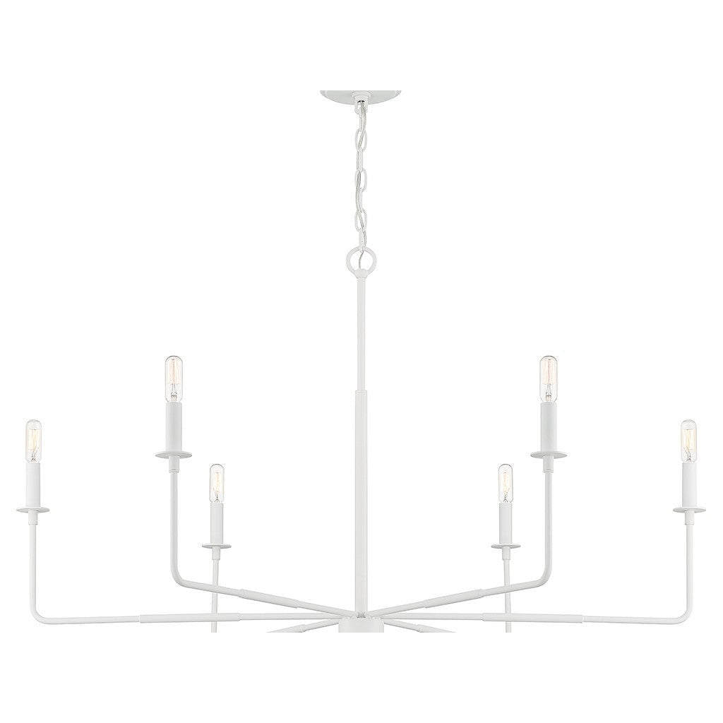 Savoy House - 1-2221-6-83 - Six Light Chandelier - Salerno - Bisque White