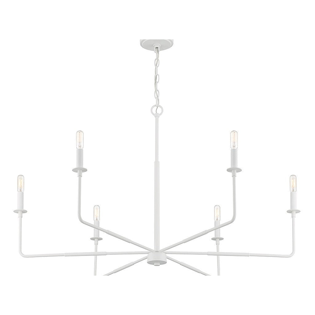 Savoy House - 1-2221-6-83 - Six Light Chandelier - Salerno - Bisque White