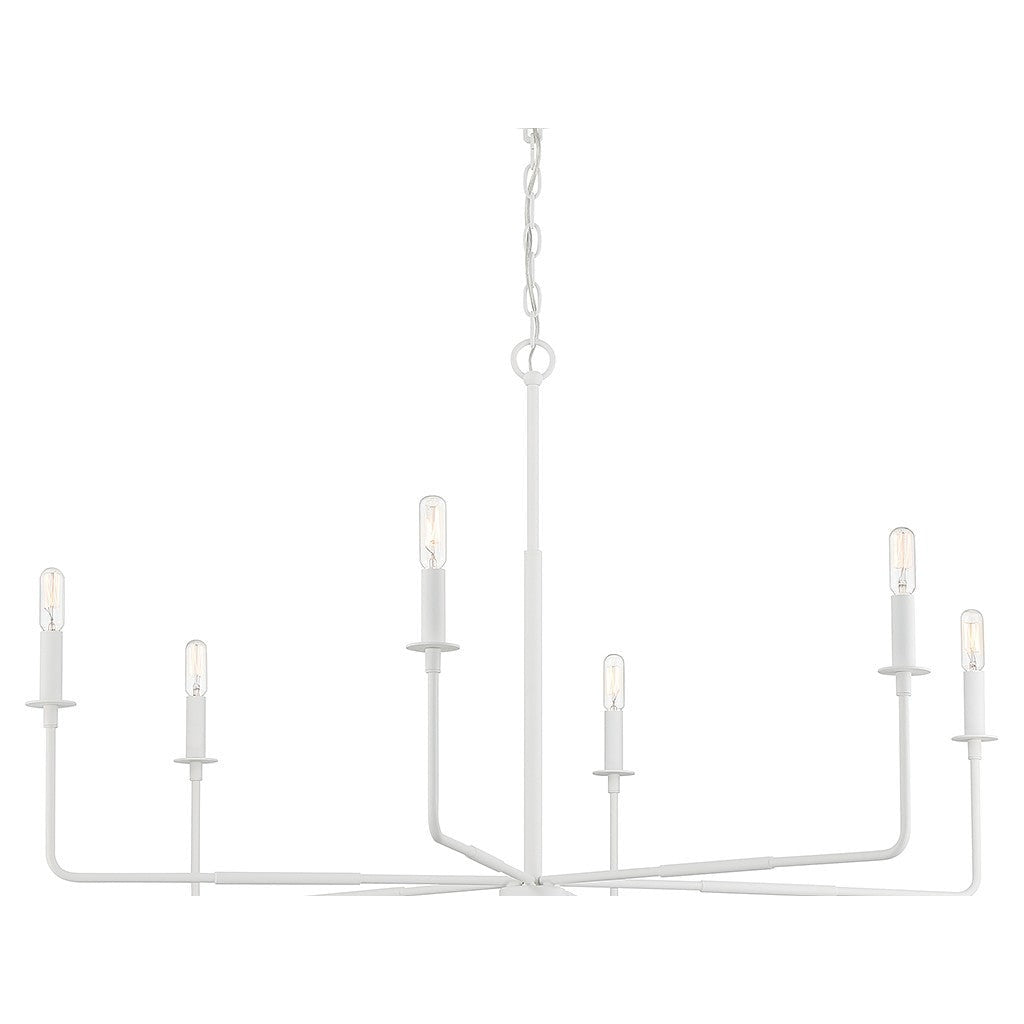 Savoy House - 1-2221-6-83 - Six Light Chandelier - Salerno - Bisque White
