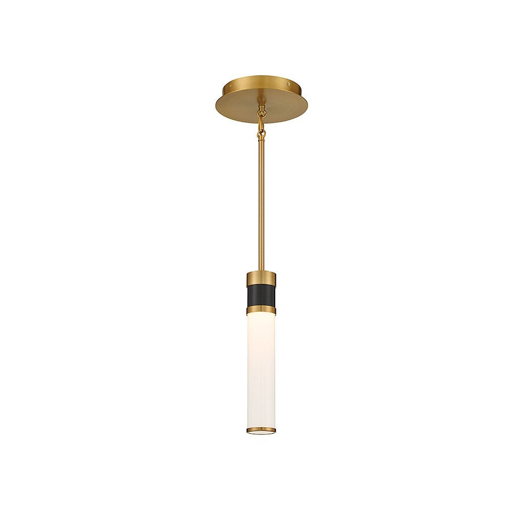 Savoy House - 7-1643-1-143 - LED Mini Pendant - Abel - Matte Black with Warm Brass