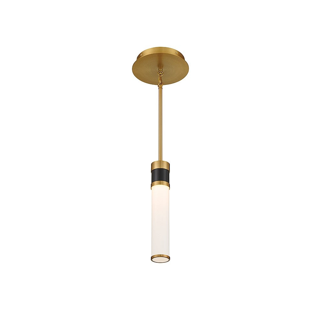 Savoy House - 7-1643-1-143 - LED Mini Pendant - Abel - Matte Black with Warm Brass