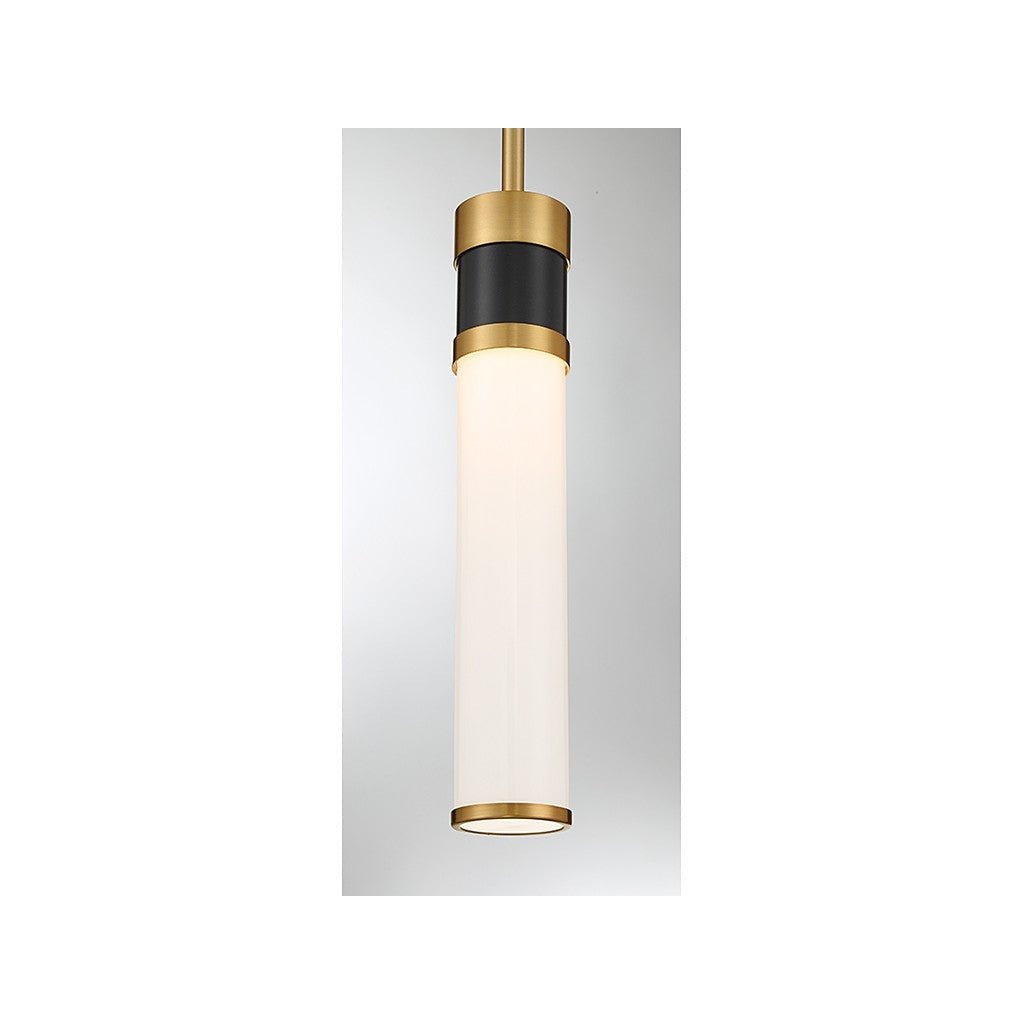 Savoy House - 7-1643-1-143 - LED Mini Pendant - Abel - Matte Black with Warm Brass