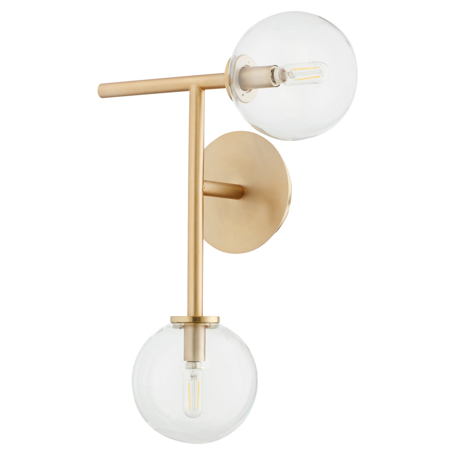 Quorum - 5132-2-80 - Two Light Wall Mount - Rovi - Aged Brass