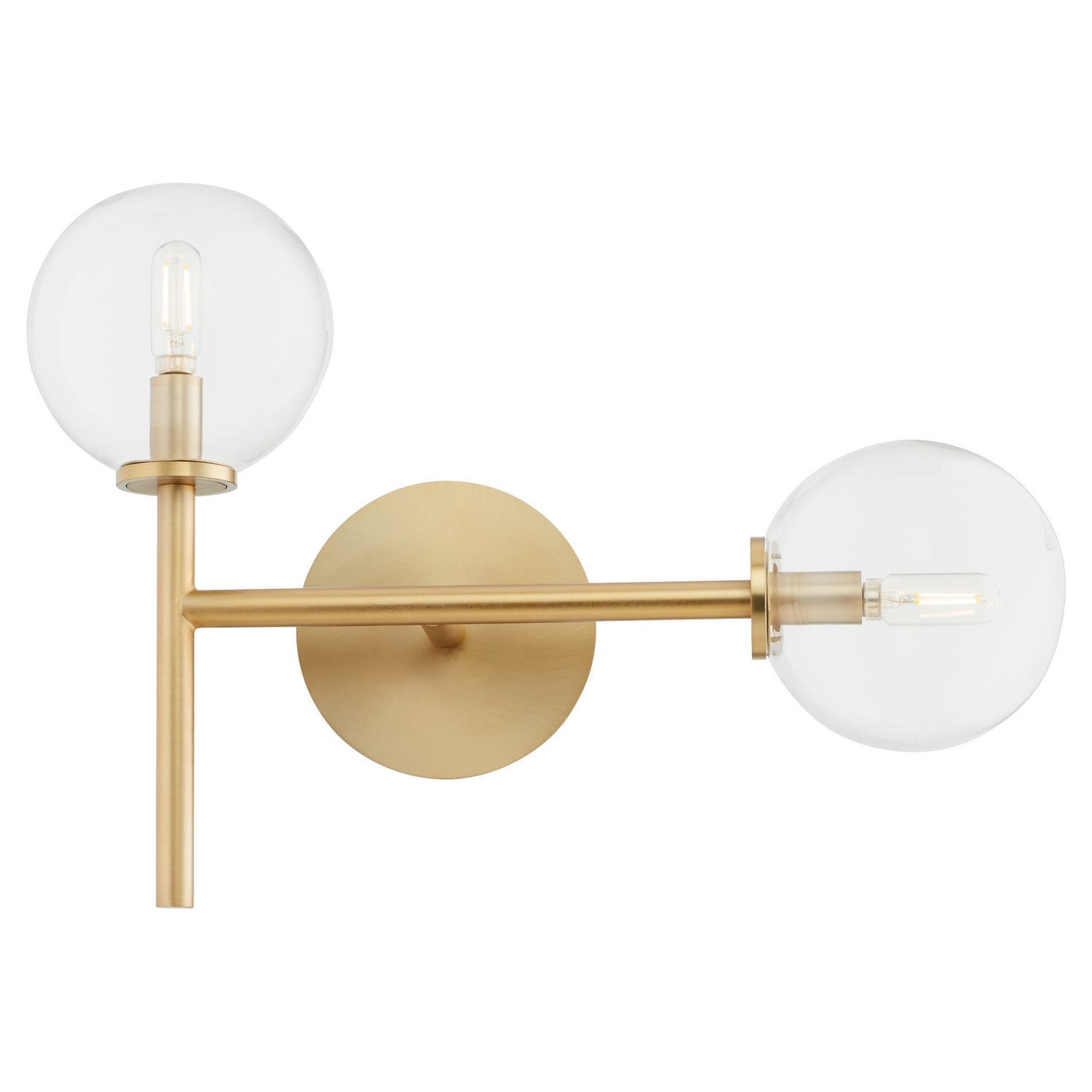 Quorum - 5132-2-80 - Two Light Wall Mount - Rovi - Aged Brass