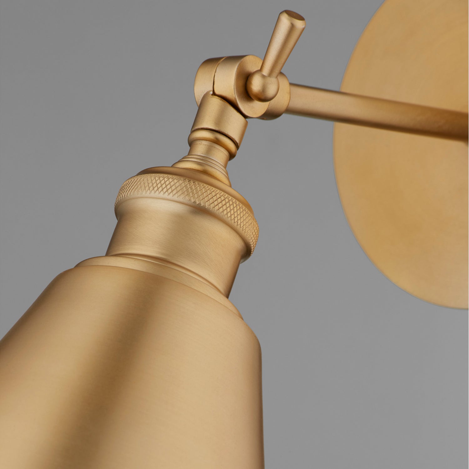 Quorum - 5390-80 - One Light Wall Mount - Metal Cone Lighting - Aged Brass