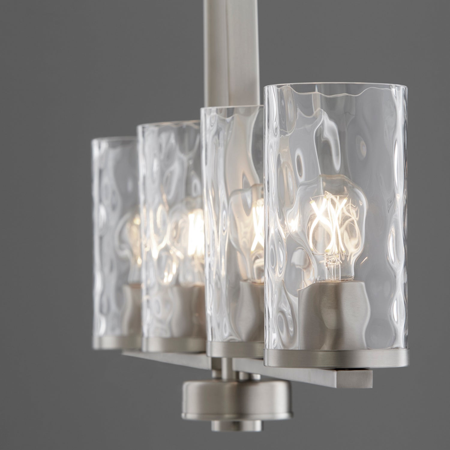 Quorum - 6511-4-65 - Four Light Linear Chandelier - Steinway - Satin Nickel
