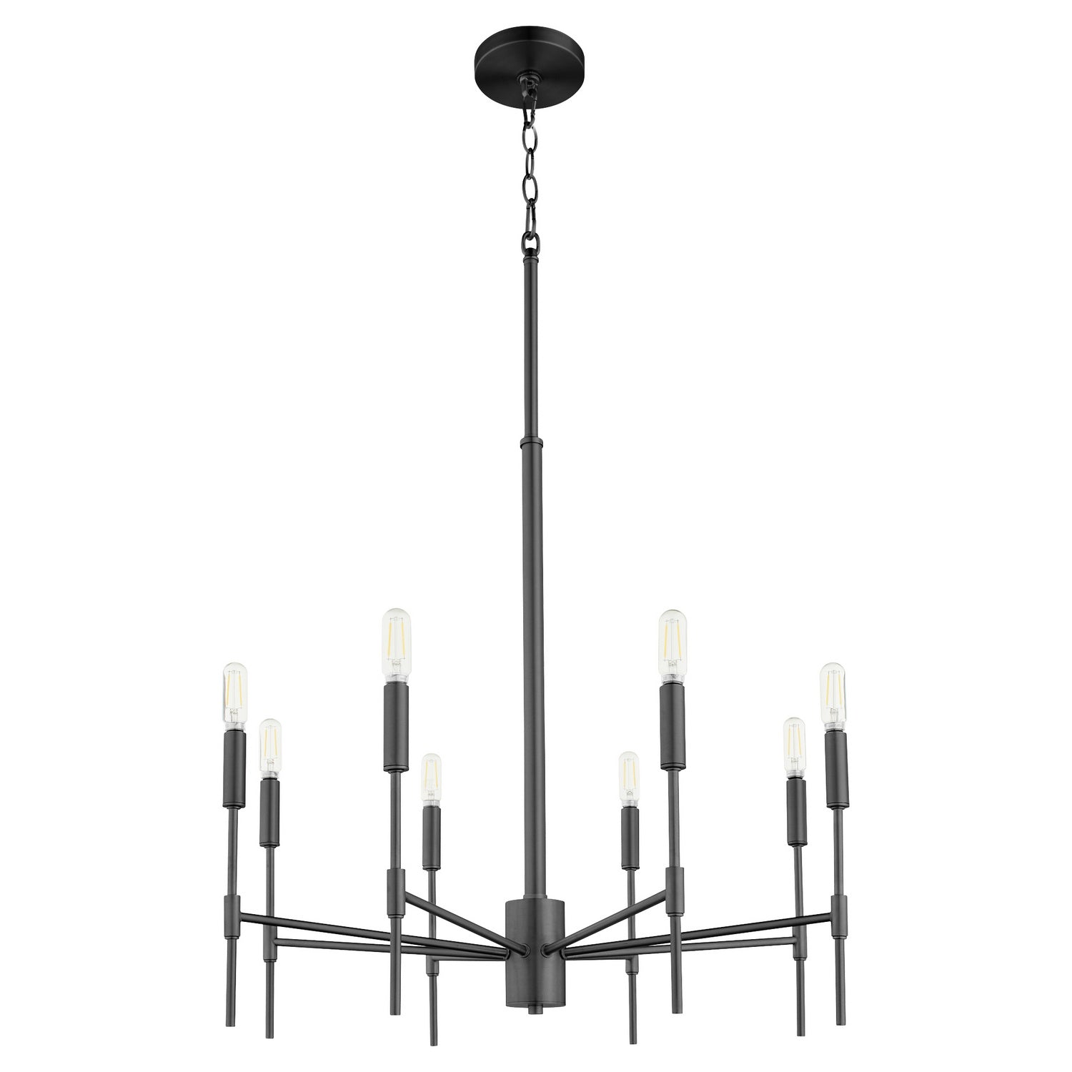 Quorum - 663-8-59 - Eight Light Chandelier - Hamilton - Matte Black