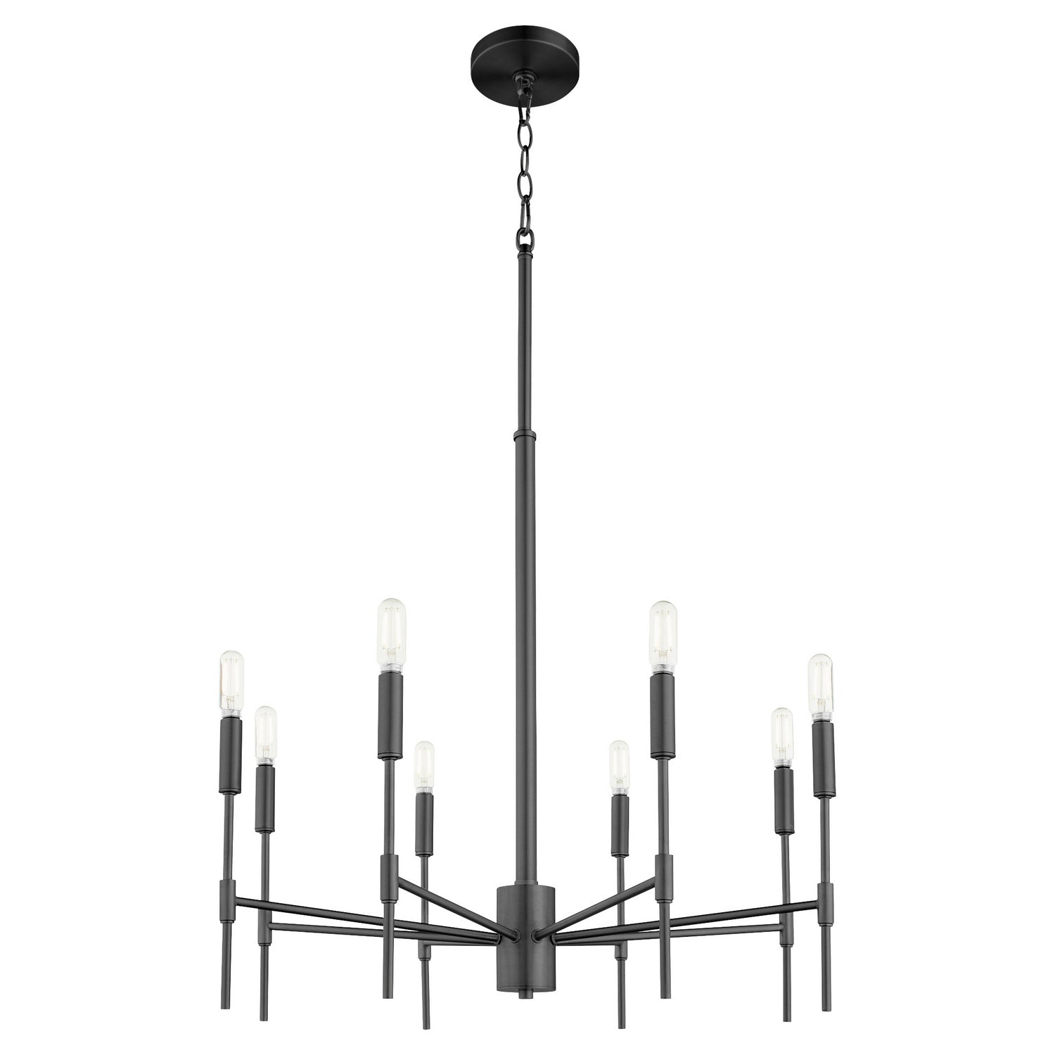 Quorum - 663-8-59 - Eight Light Chandelier - Hamilton - Matte Black