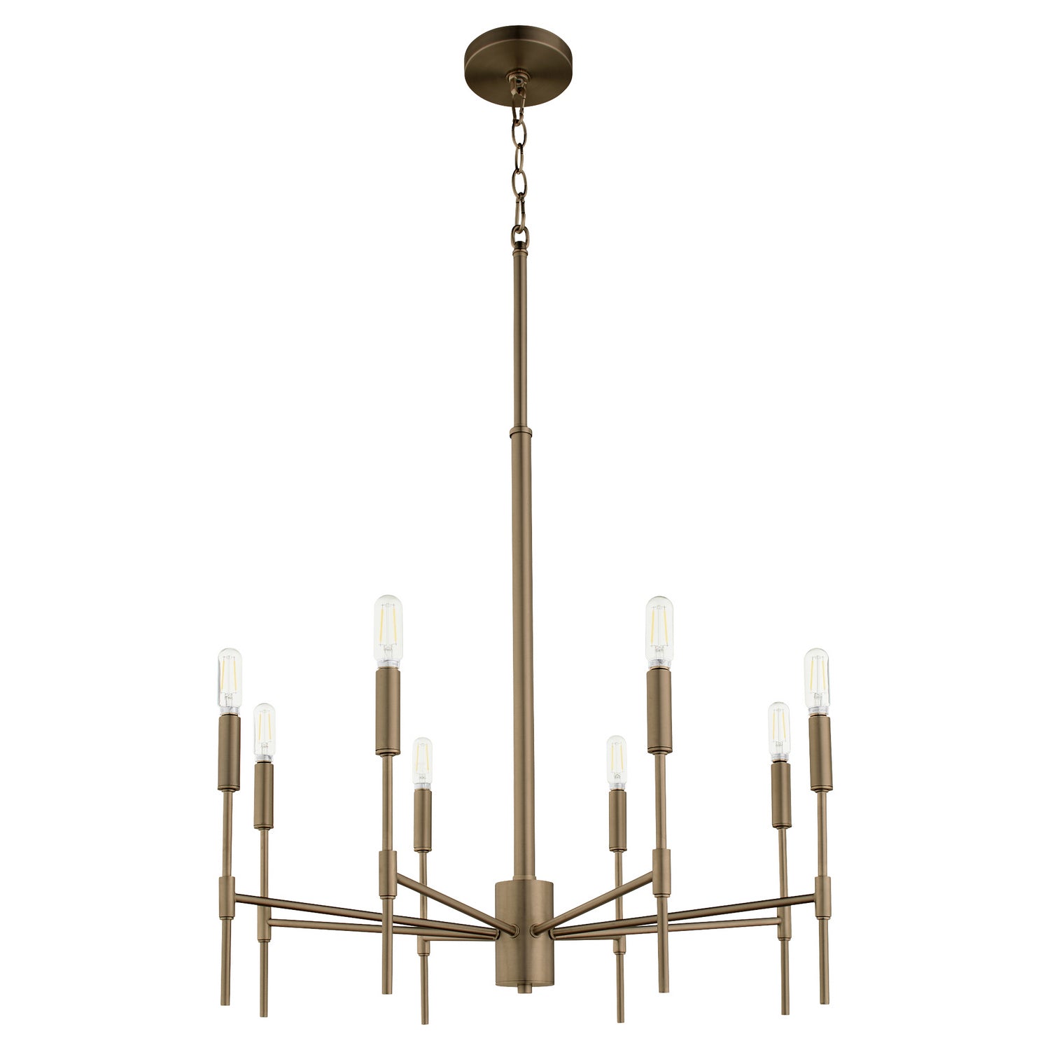 Quorum - 663-8-81 - Eight Light Chandelier - Hamilton - Dark Brass