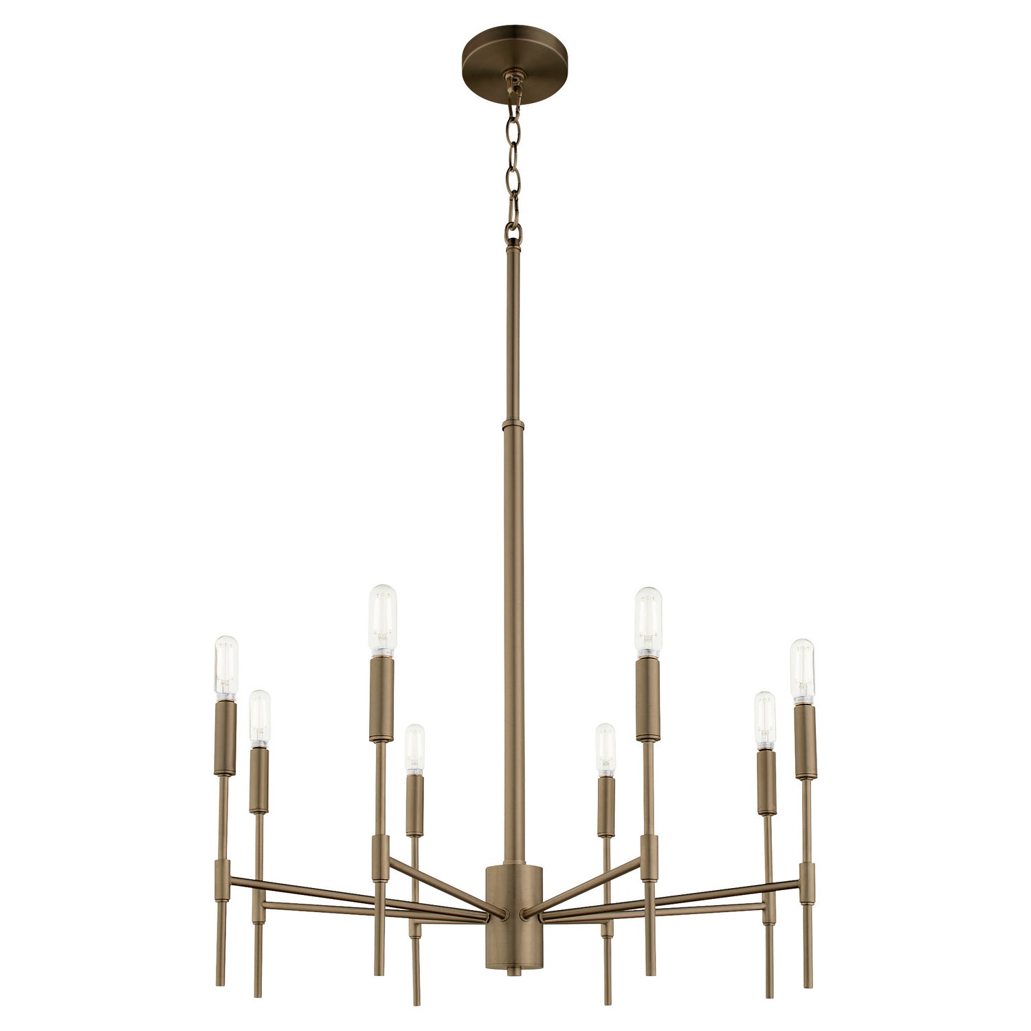 Quorum - 663-8-81 - Eight Light Chandelier - Hamilton - Dark Brass