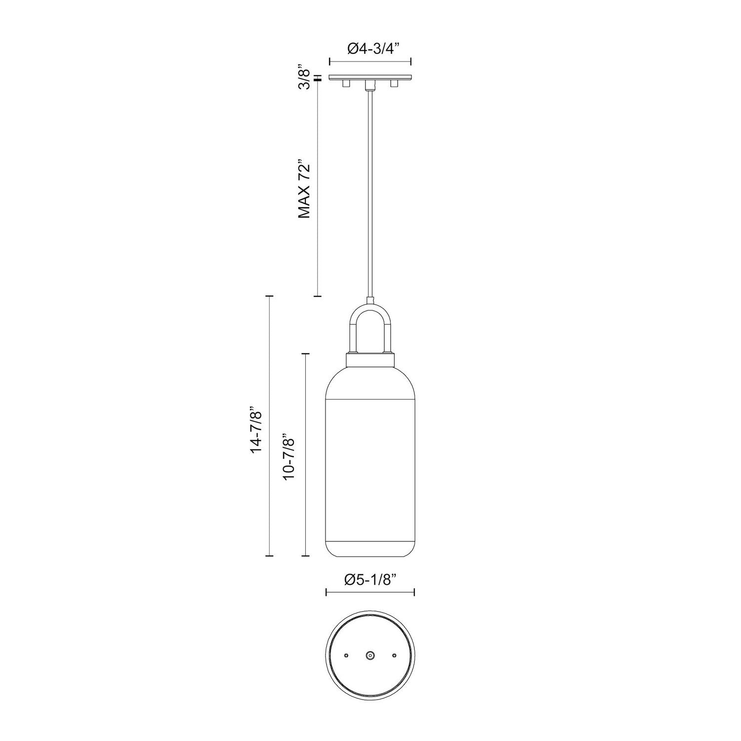 Alora - PD401505MBCL - One Light Pendant - Soji - Clear Glass/Matte Black