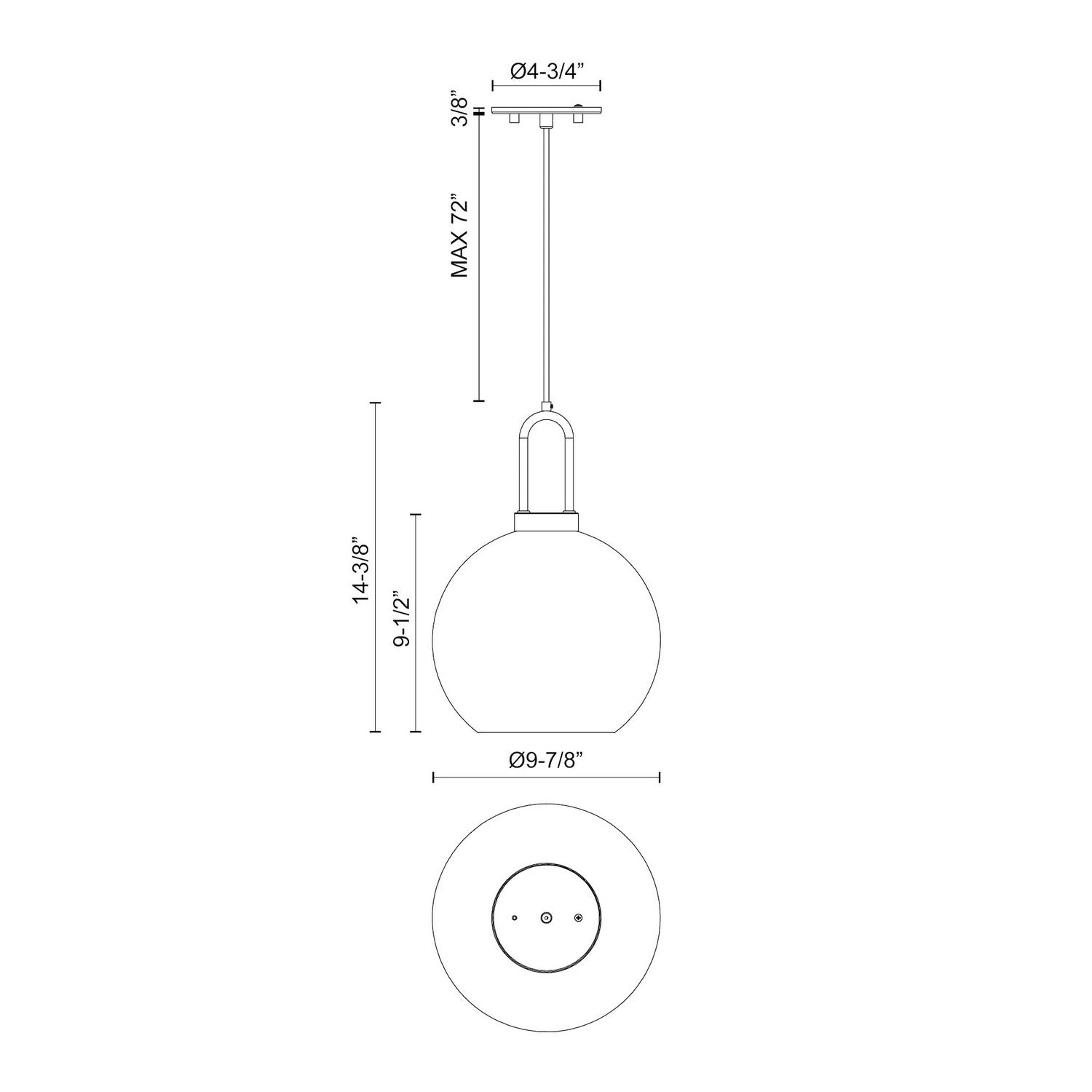 Alora - PD601710MBCL - One Light Pendant - Soji - Clear Glass/Matte Black