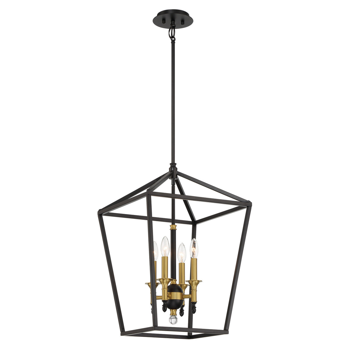 Minka-Lavery - 2103-726 - Four Light Pendant - Townhall - Coal And Soft Brass