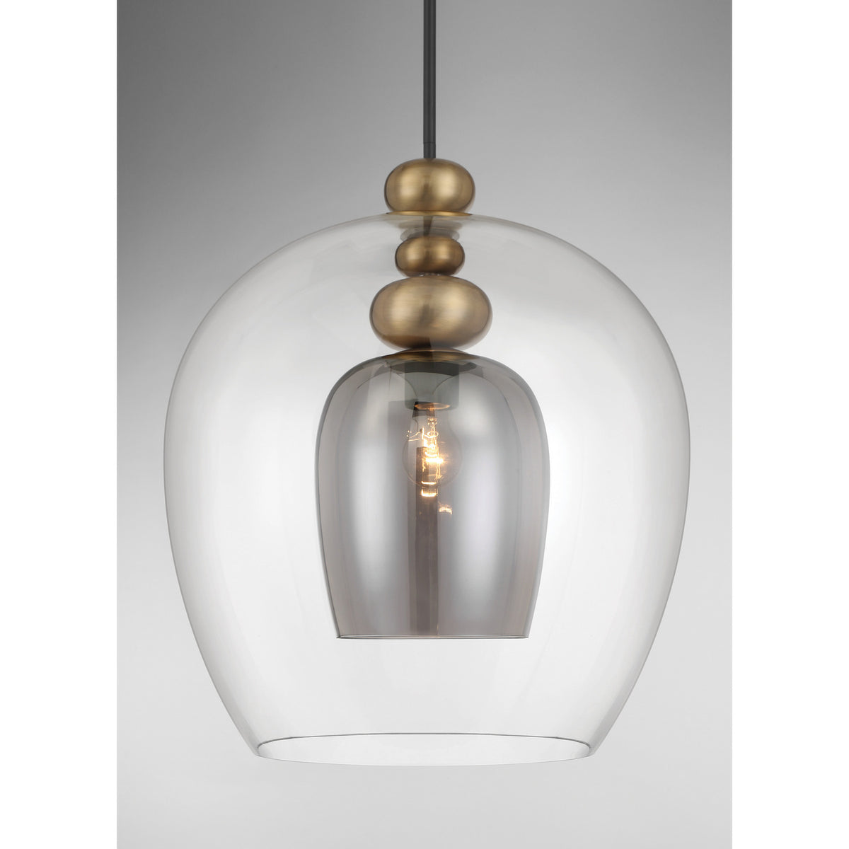 Metropolitan - N6662-865 - One Light Pendant - Amesbury - Coal And Oxidized Aged Brass