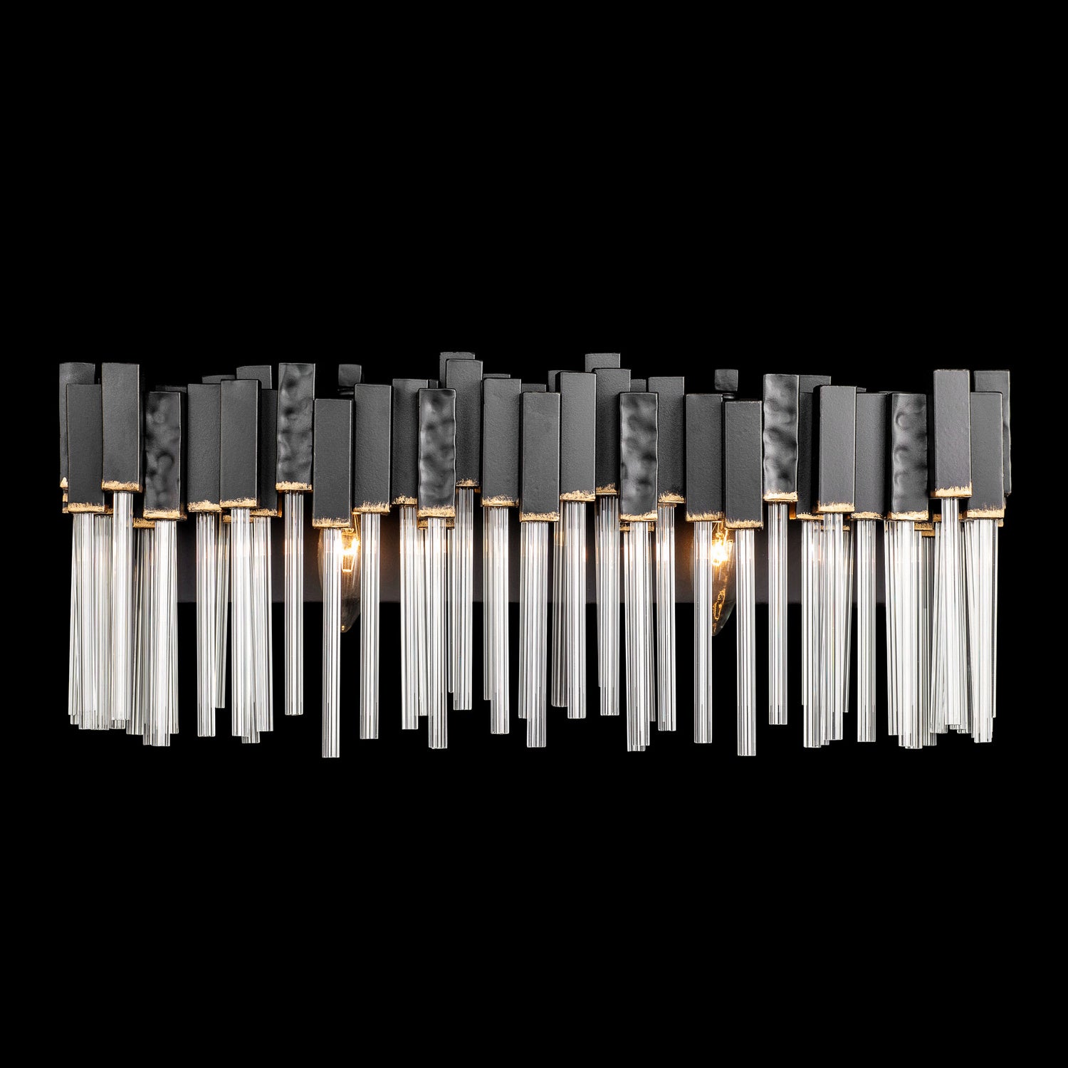 Varaluz - 309B02MBFG - Two Light Bath - Matrix - Matte Black/French Gold