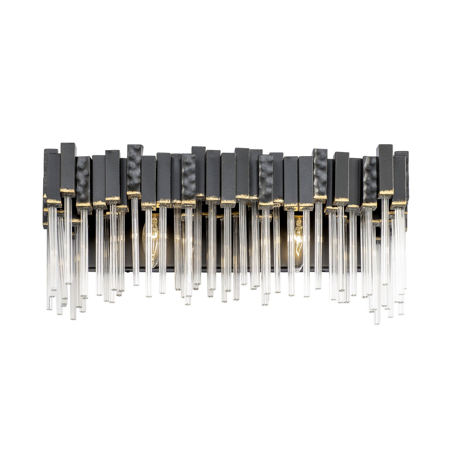 Varaluz - 309B02MBFG - Two Light Bath - Matrix - Matte Black/French Gold