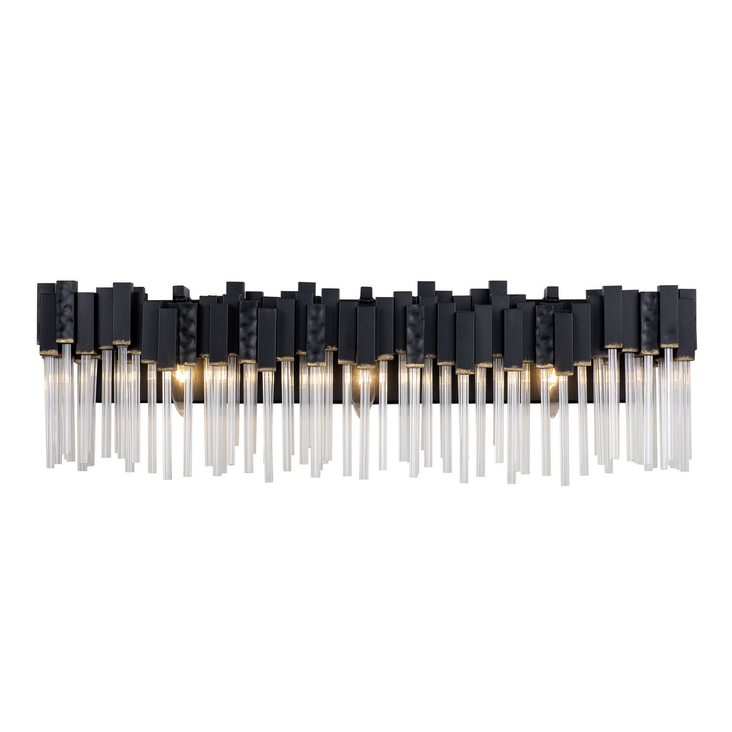 Varaluz - 309B03MBFG - Three Light Bath - Matrix - Matte Black/French Gold