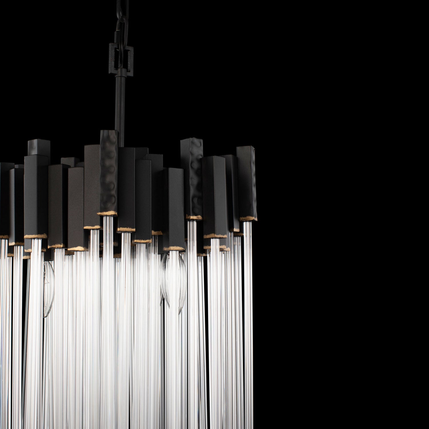 Varaluz - 309P03MBFG - Three Light Pendant - Matrix - Matte Black/French Gold