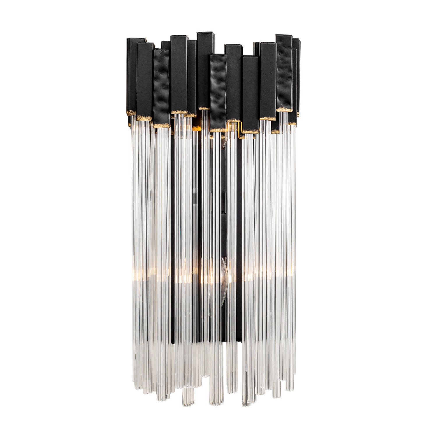 Varaluz - 309W02MBFG - Two Light Wall Sconce - Matrix - Matte Black/French Gold