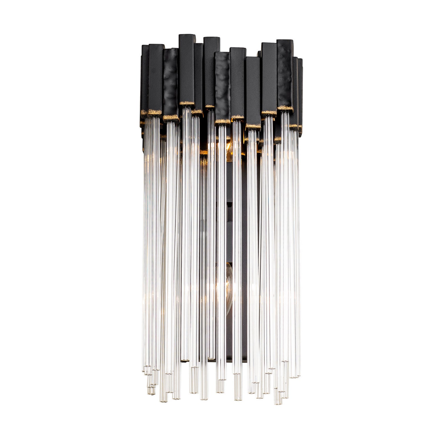 Varaluz - 309W02MBFG - Two Light Wall Sconce - Matrix - Matte Black/French Gold