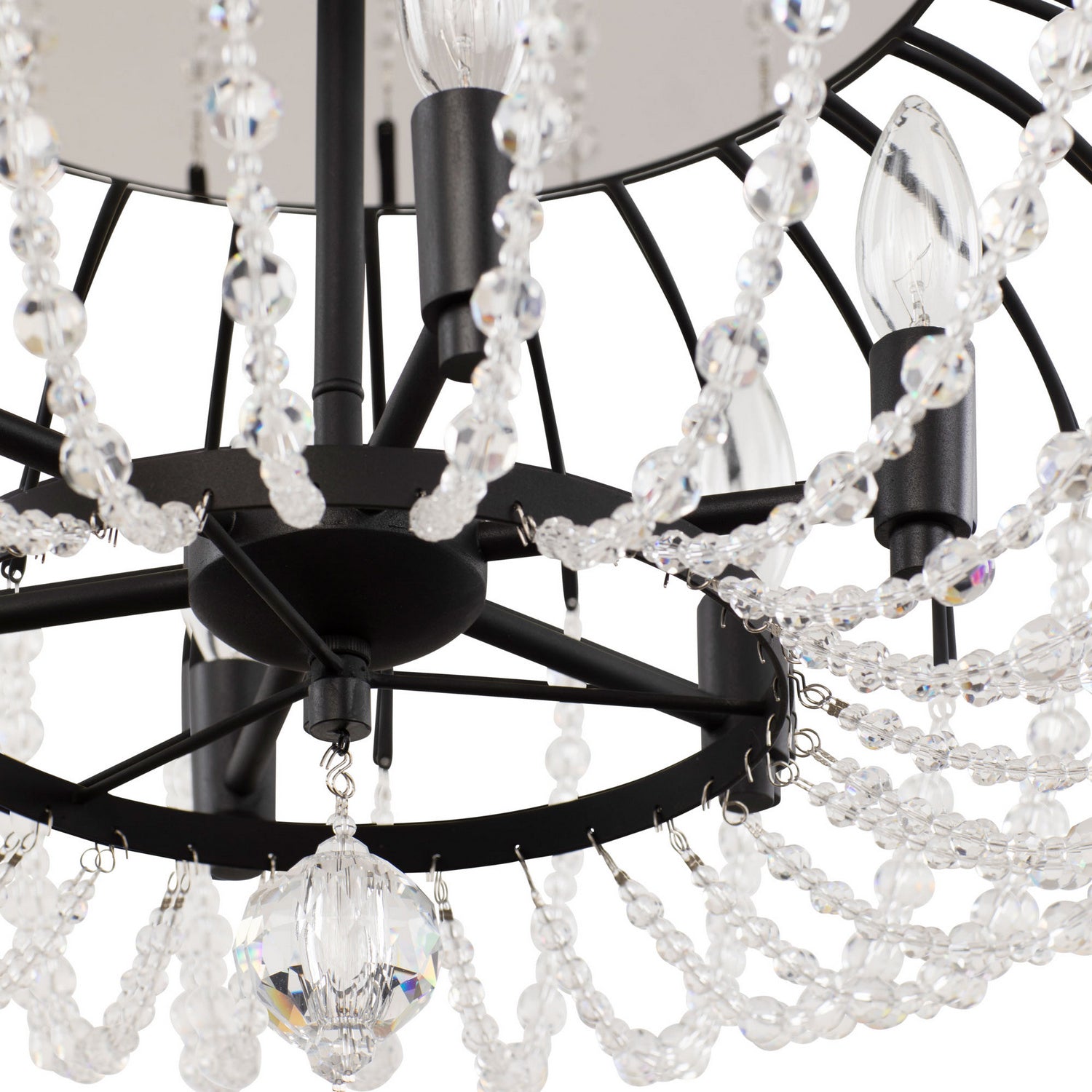 Varaluz - 343S06MB - Six Light Semi-Flush Mount - Voliere - Matte Black
