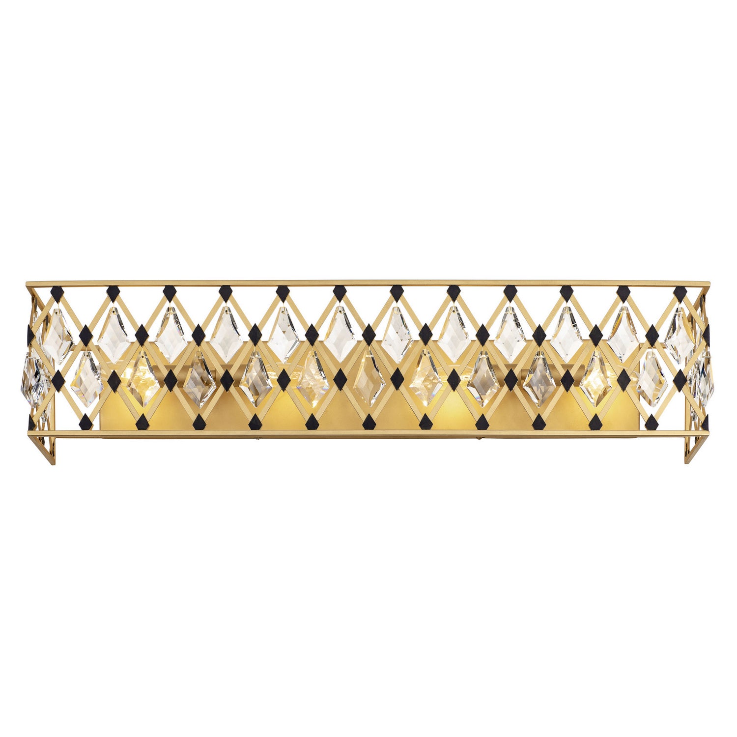 Varaluz - 345B04FGMB - Four Light Bath - Windsor - French Gold/Matte Black