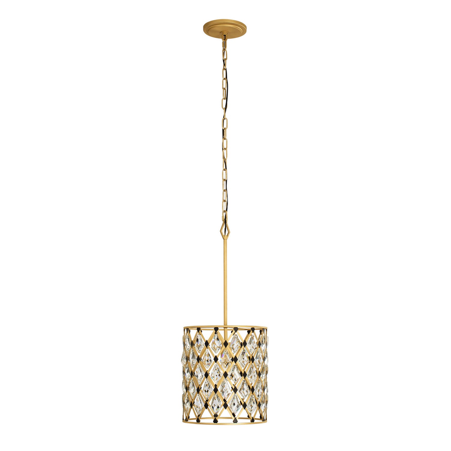 Varaluz - 345P01FGMB - One Light Pendant - Windsor - French Gold/Matte Black
