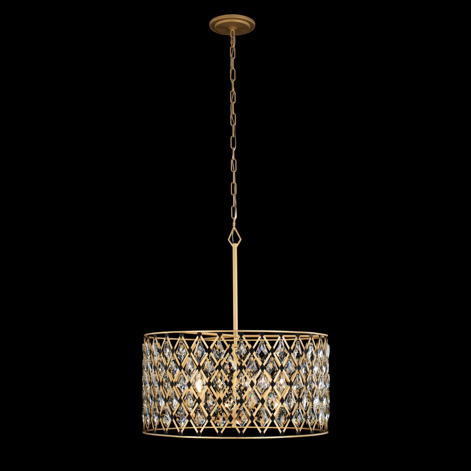 Varaluz - 345P06FGMB - Six Light Pendant - Windsor - French Gold/Matte Black
