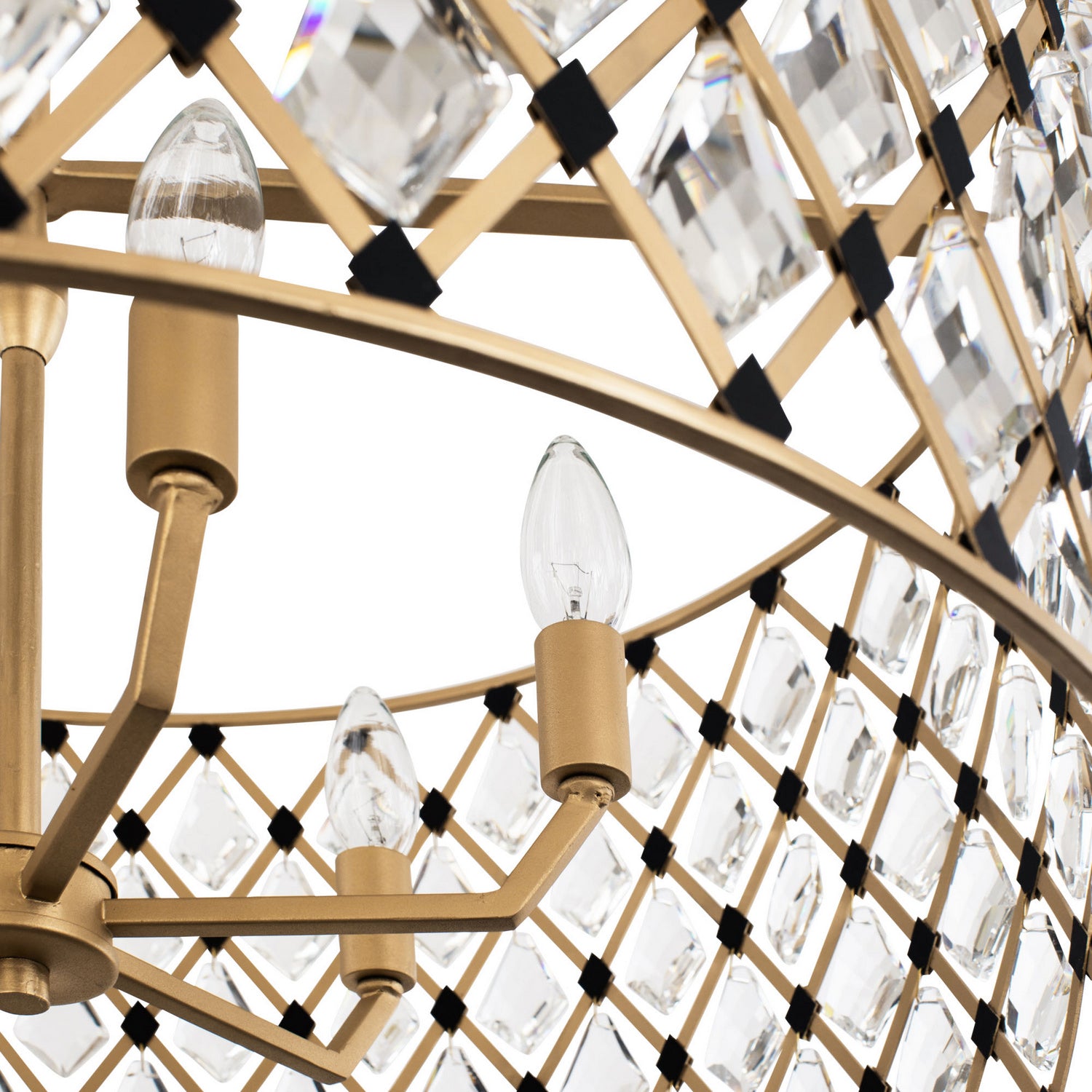 Varaluz - 345P06FGMB - Six Light Pendant - Windsor - French Gold/Matte Black