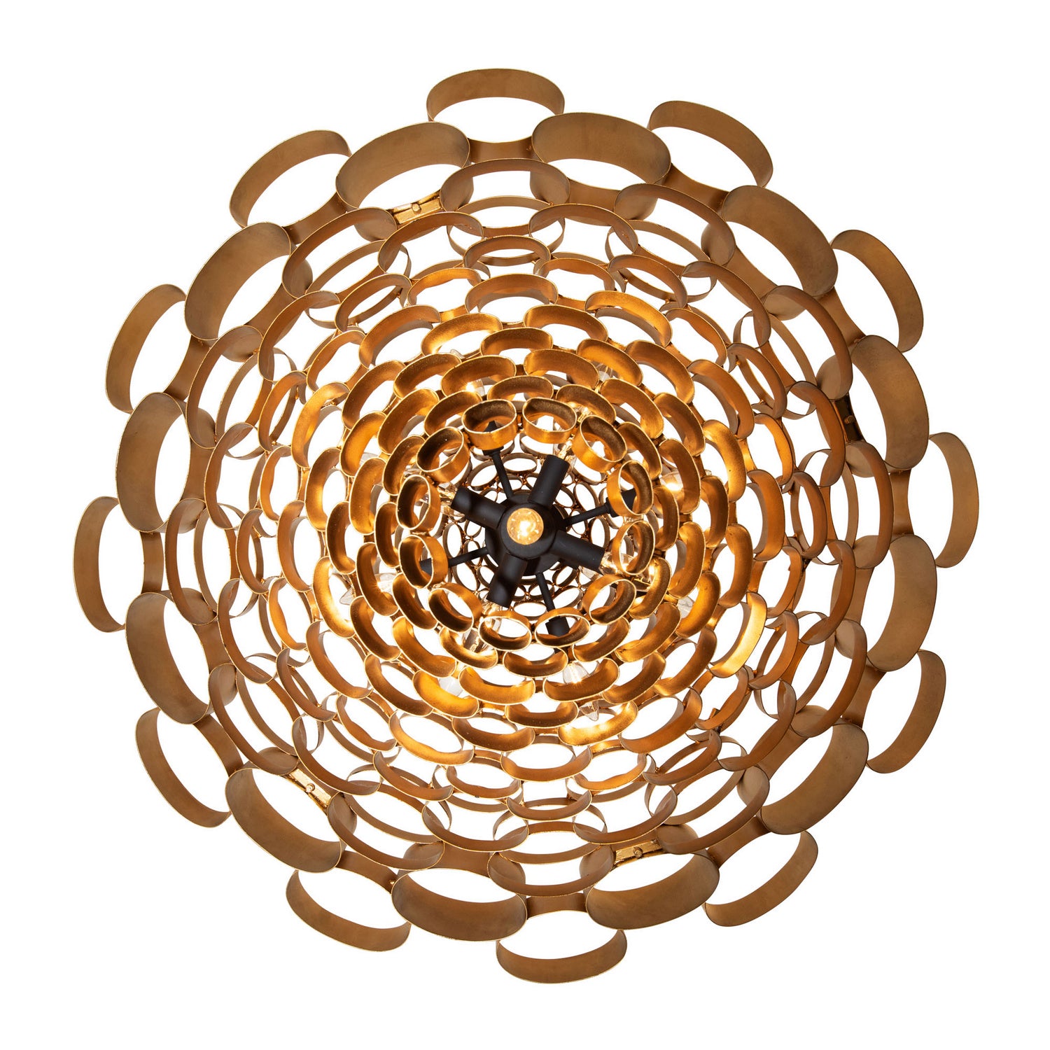 Varaluz - 369F17AGCB - 17 Light Foyer Pendant - Totally Tubular - Antique Gold/Carbon Black