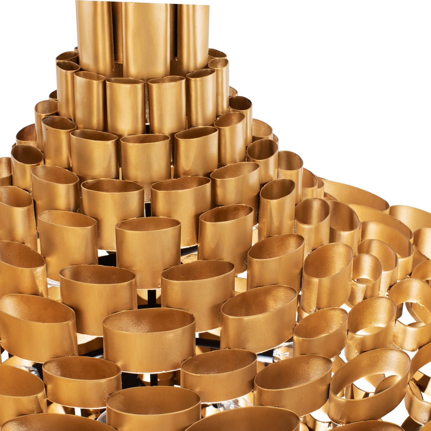 Varaluz - 369F17AGCB - 17 Light Foyer Pendant - Totally Tubular - Antique Gold/Carbon Black