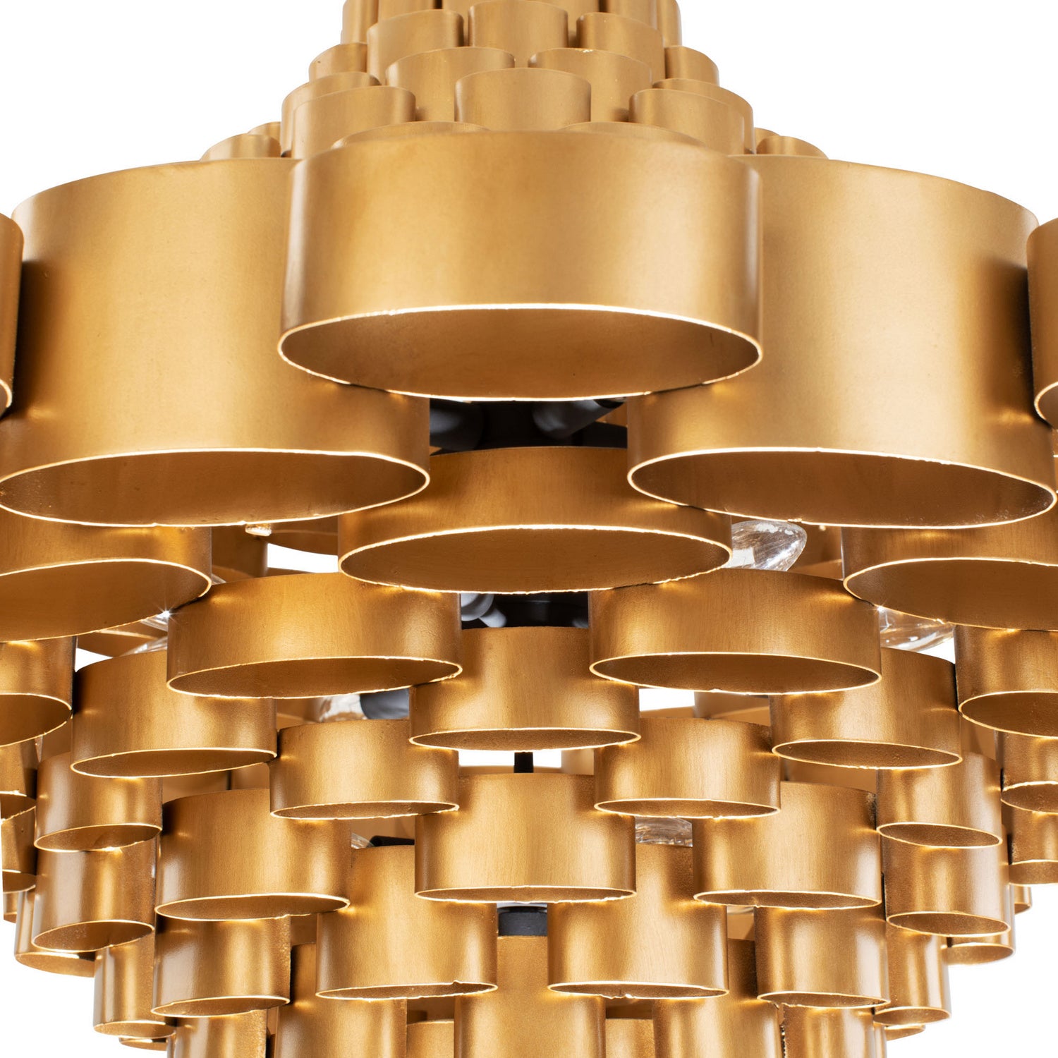 Varaluz - 369F17AGCB - 17 Light Foyer Pendant - Totally Tubular - Antique Gold/Carbon Black