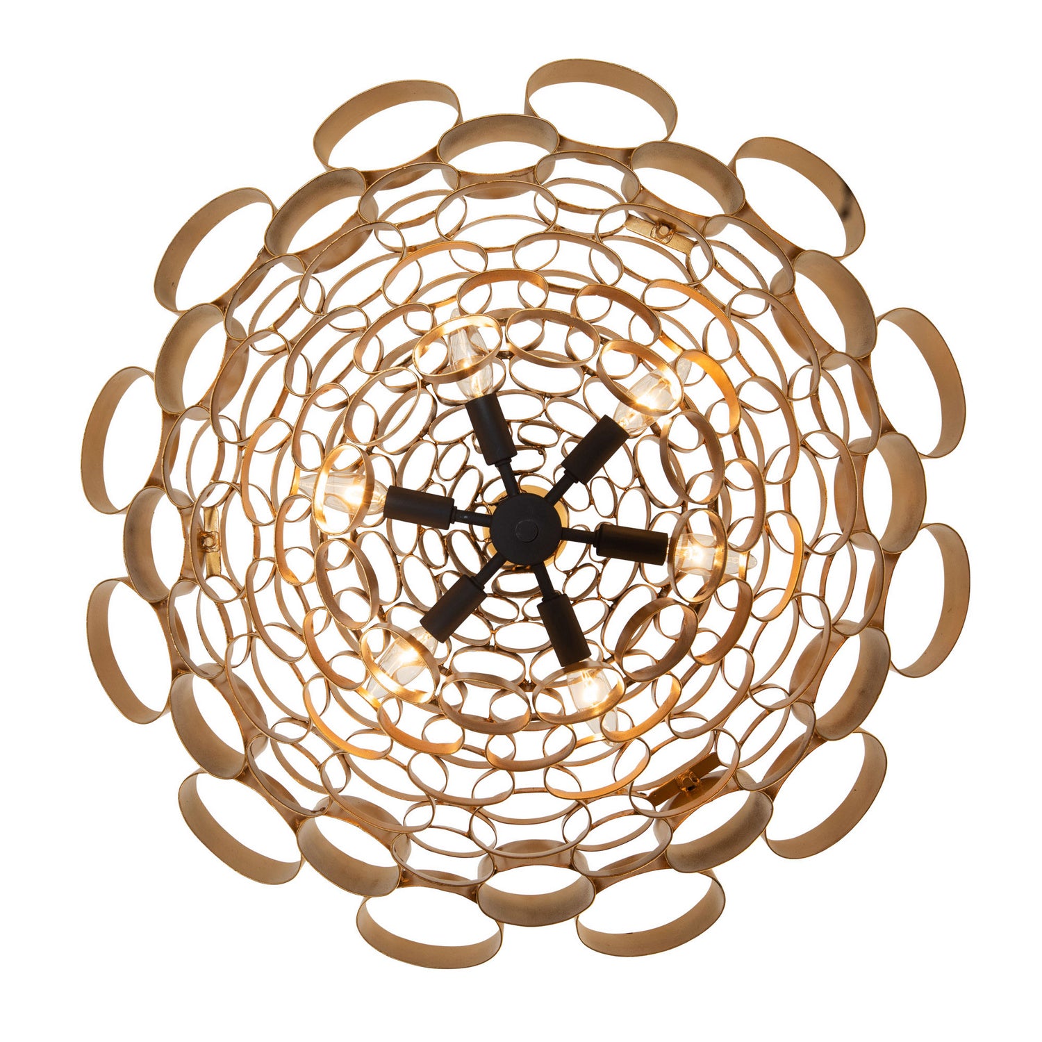 Varaluz - 369P06AGCB - Six Light Pendant - Totally Tubular - Antique Gold/Carbon Black