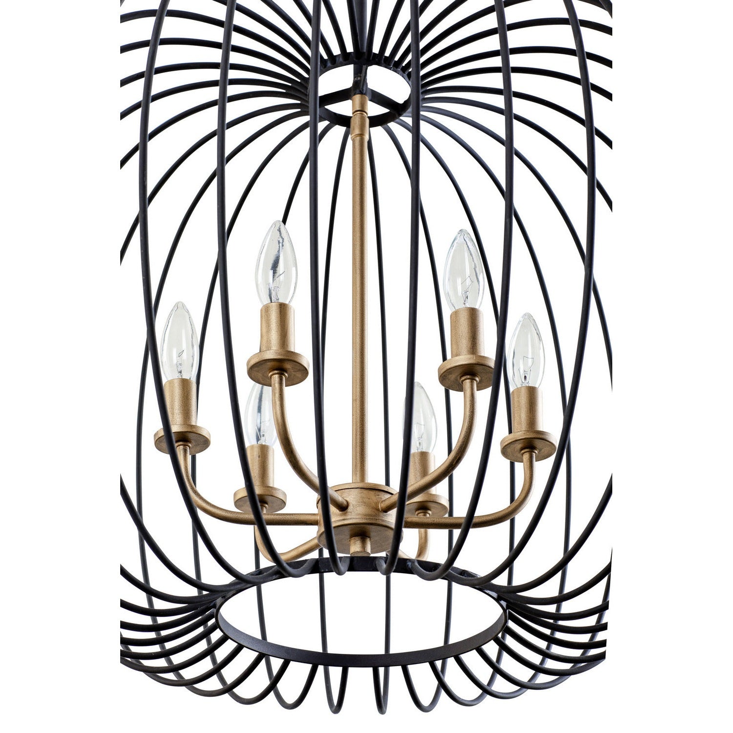 Varaluz - 375P06CBHG - Six Light Pendant - Nico - Carbon/Havana Gold