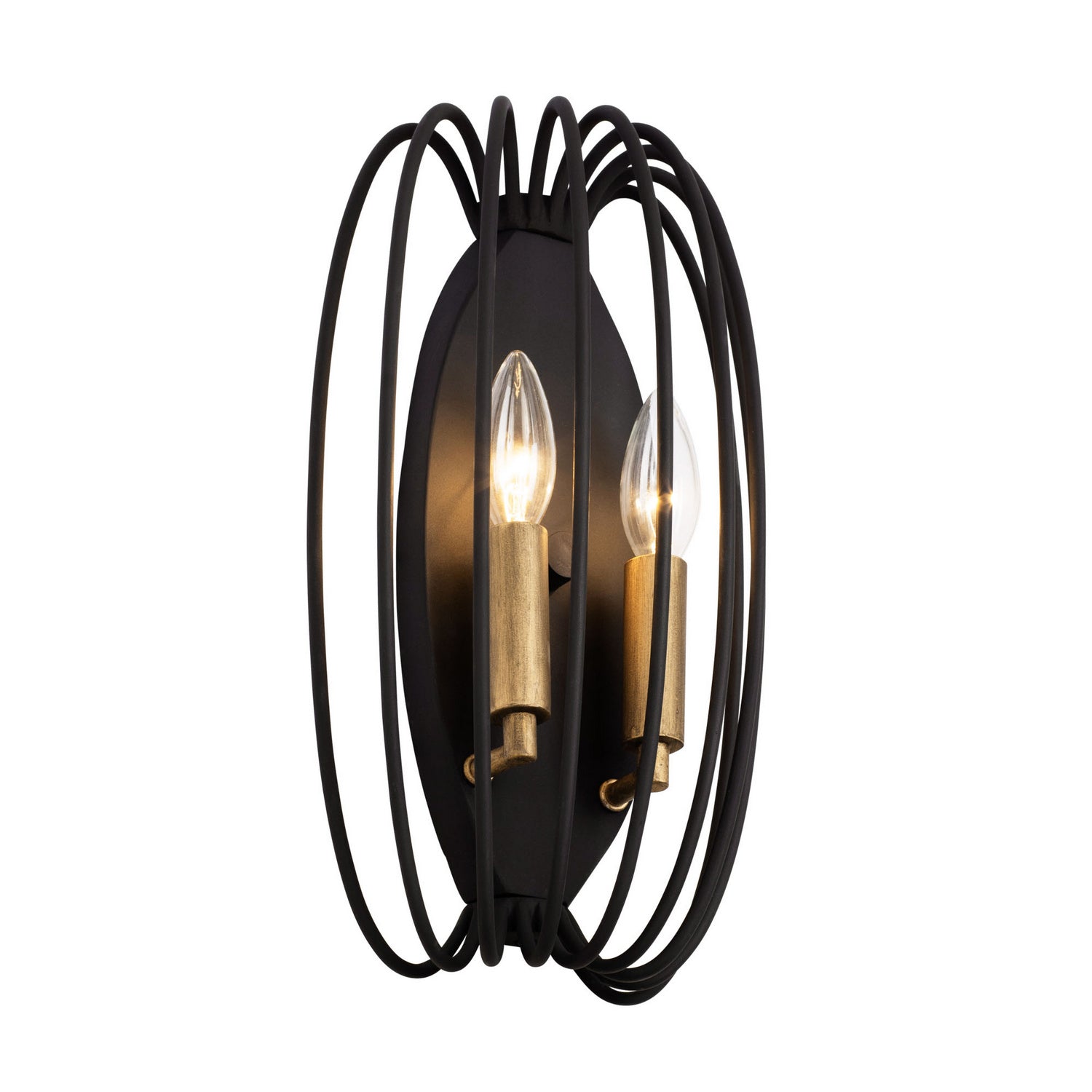 Varaluz - 375W02CBHG - Two Light Wall Sconce - Nico - Carbon/Havana Gold